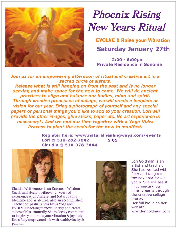 Phoenix Rising New Year's Ritual - January 27, 2018 @ Private residence in Sonoma